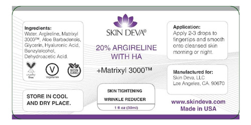 Skin Deva Suero Argireline Al 20% Con Matrixyl 3000 Suero De