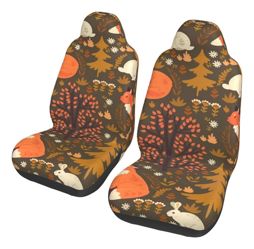 2 Funda Para Asiento Coche Qudoo Bosque Zorro Liebr