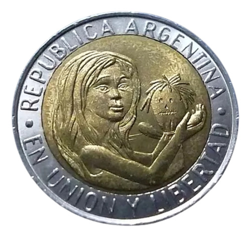 Argentina 1 Peso 1996 - Unicef - Escasa  - Sin Circular