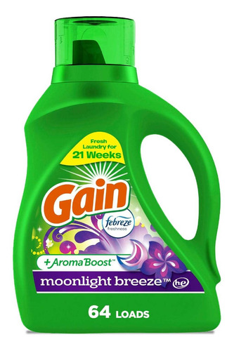 Gain Detergente Líquido Concentrado Moonlight Breeze 2,72 L