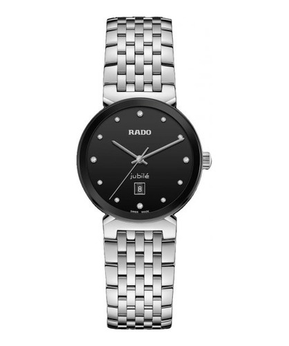 Rado Florence Classic Diamonds Black Dial Stainless Steel 