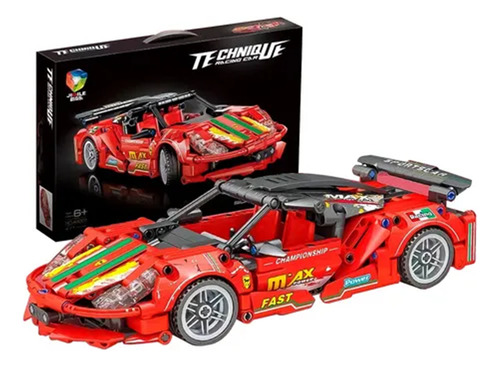 Bloques De Construcción Ferrari Bugatti Lamborghini 26 Cm Ferrari Rojo