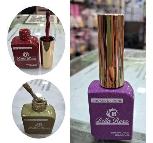 01 Esmalte Bela Rosa 15ml Brilho Unhas Led/uv Unha Promoção