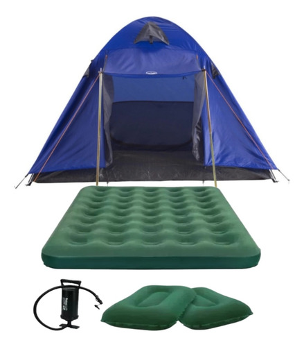 Carpa + Colchon Inflable 2 Plazas