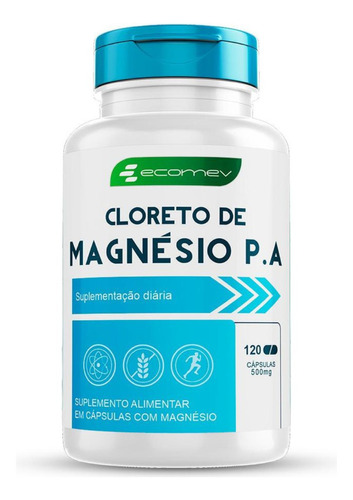 Cloreto De Magnesio Pa 500mg Formula Avançada 120cáp Ecomev Sabor Sem Sabor