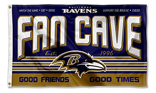 Baltimore Ravens Fan Man Cave Banner Flag