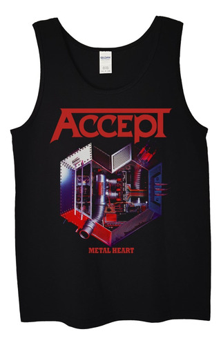 Polera Musculosa Accept Metal Heart Metal Abominatron