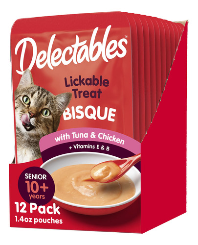 Comida Para Gatos Delectables Bisque Lickable Treat, Paquete