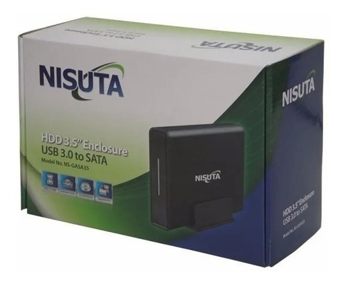 Imagen 5 de 5 de Gaveta Externa Usb 3.0 Para Disco Sata 3.5 Case Nisuta Case