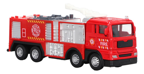 Camión De Bomberos De Aleación A Escala 1:55 Con Motor Simul