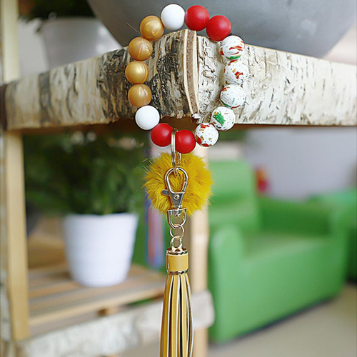 Llavero De Silicona Pulsera Con Cuentas Wrislet Llavero De