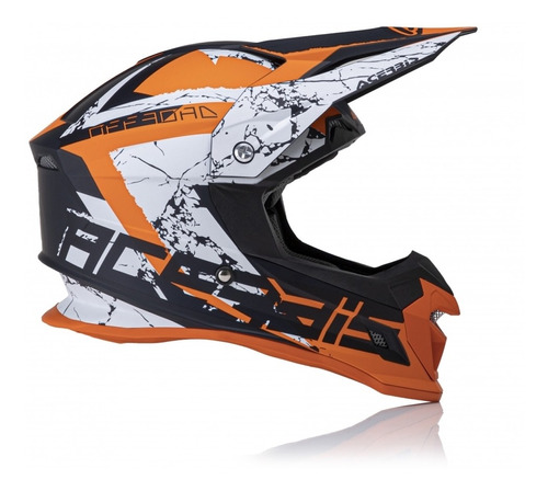 Capacete Motocross Acerbis Profile 4 Laranja