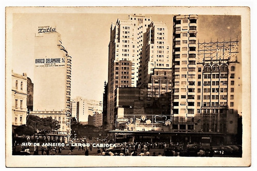 Cartao Postal Antigo Largo Da Carioca - Rj - Anos 50