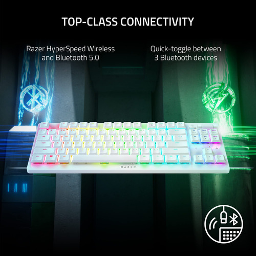 Teclado Gaming Razer Deathstalker V2 Pro Tkl Wireless Blanco