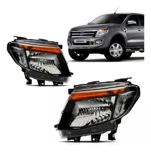 Par Farol Ranger 2013 2014 2015 Mascara Negra Manual