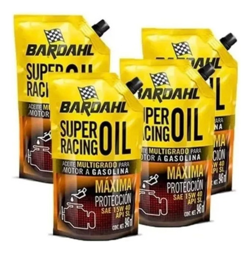 Aceite Bardahl 15w40 Super Racing 946 Ml (4 Bolsas)