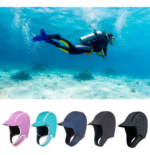 (pk) Gorro De Natación De Neopreno Con Capucha De Buceo De 2
