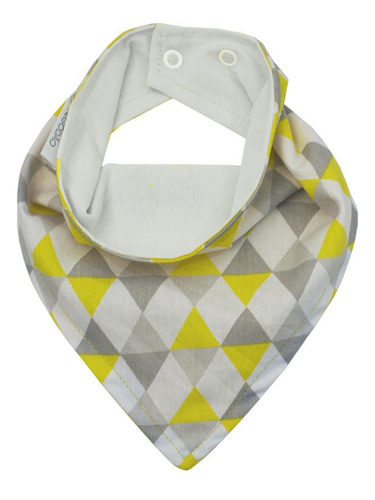 Babador Bandana Para Bebê - Losango Amarelo