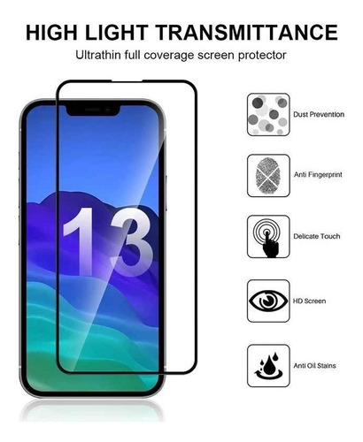 Película 3d Full Para iPhone 13 / 13 Pro / 13 Pro Max E Mini