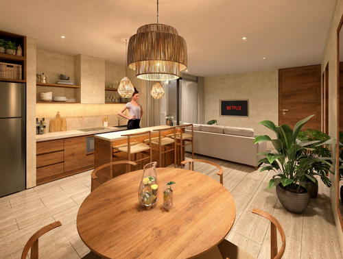 Departamento En Pre-venta En Hama Beach Condo , Mahahual.