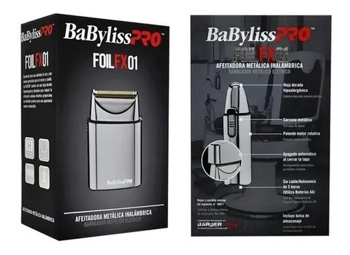 Afeitadora Babyliss Pro Foil Fx01 Metálica Inalámbrica