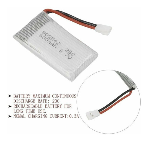 Baterias Drones Syma Y Marcas Varias 3.7v  600 Mah 852542.