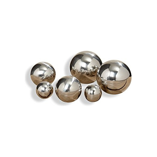 Conjunto De 6 Bolas De Espejo De Acero Inoxidable Asin