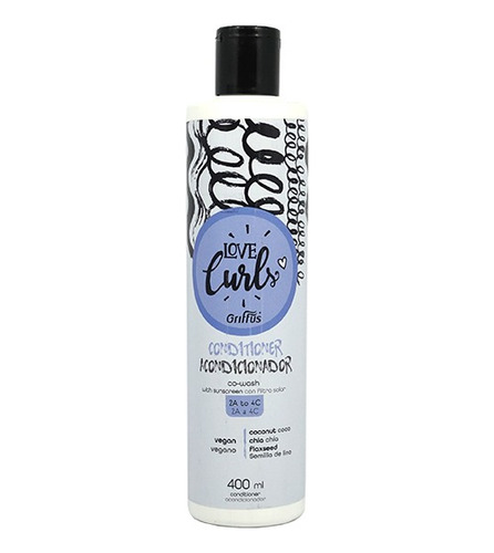 Shampoo Griffus Amo Cachos 400 Ml Aceite De Coco