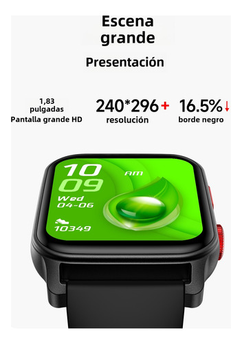 Hancdon Ht23 Bluetooth Llamada Smartwatch 1.83 Reloj Inteligente Smartwatch Para Mujer