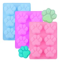 Comprar 3 Molde Silicona Huella Moldes De Silicona Mascota Pata 6cav Insumos Reposteria Patitas De Perro Moldes Para Chocolates Pasteleriacl