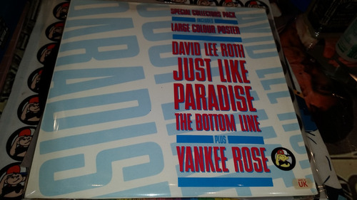 David Lee Roth Just Like Paradise Poster Hoja Impecable Uk 