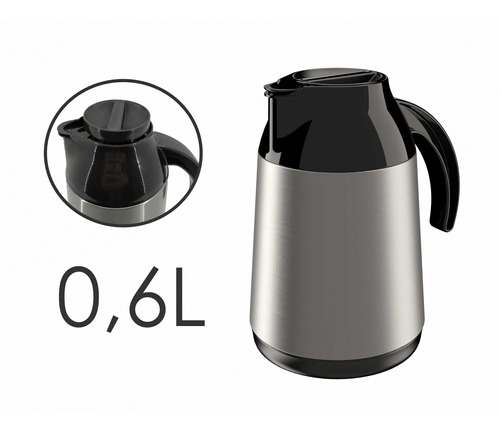 Garrafa Térmica 600ml Inox Com Alça Café Chá Quente 12h