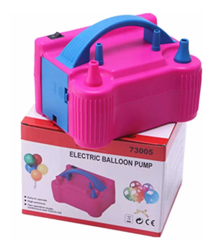 Inflador Eléctrico De Globos Con 2 Inyectores 600w Rosado