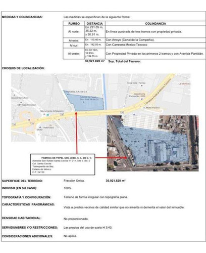 Terreno Industrial En Venta En Ctra Mexico-texcoco