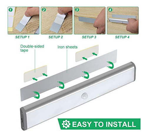Luces Led Para Cocina Bajo Gabinete Con Sensor De Movimiento