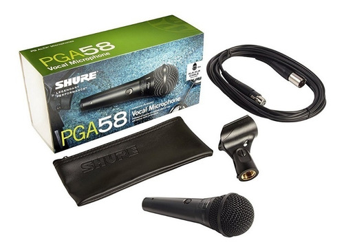 Micrófono Shure PG Alta PGA58-XLR dinámico cardioide negro