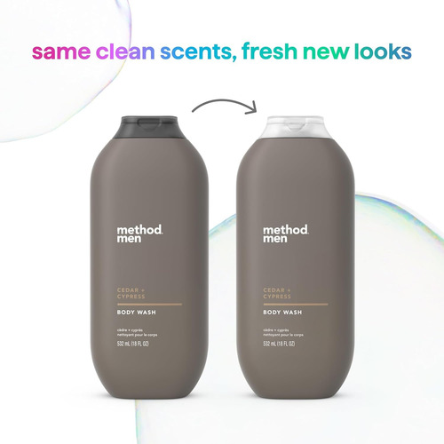 Body Wash Method Men Cedar + Cypress 540 Ml (paquete De 3)