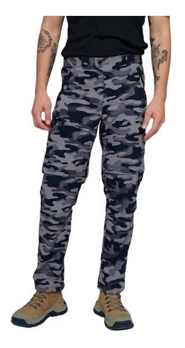 Pantalón Desmontable Mountain Gear Stretch Camuflado Oscuro