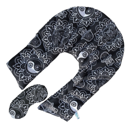Imagen 2 de 4 de Set X3u Almohadilla Semillas Cervical + Antifaz + Multiusos