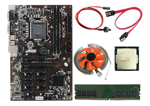 Placa Base Minera B250b Btc Con Cpu G3900/g3930+ventilador+8