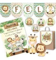 Comprar Kit Imprimible Animales Selva Safari Acuarela 100% Editable