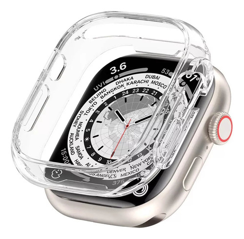 Forro Bumper Transparente  Para Apple Watch iPhone 44/45mm