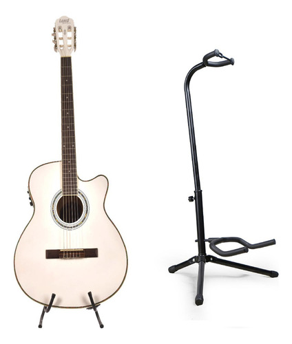 Violão Elétrico Nylon Branco Land Lw-n-40e Wh 40 Polegadas