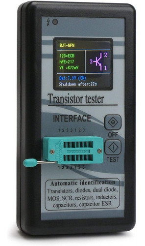  Probador Tester Esr Transistores Resistencia Diodos Triacs 