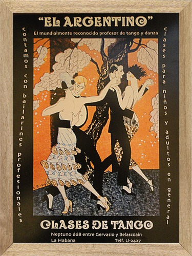  Clases De Tango , Cuadro, Poster, Publicidad      L779