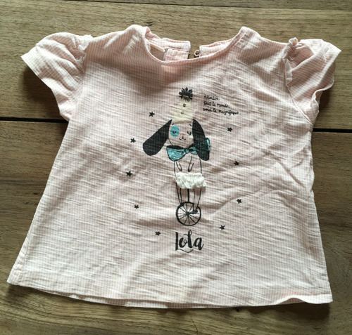 Remera Manga Corta Nena Bebé Zara Babygirl 3-6 Meses