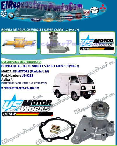 Bomba Agua Chevrolet Super Carry 1.0 (90-97)