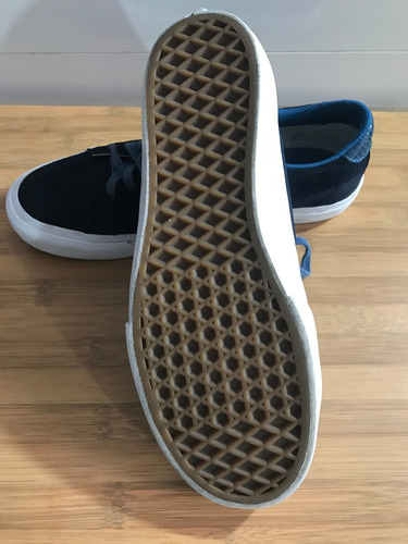 Tênis Vans New Nib Court Midnight Navy Blue Azul Suede Couro