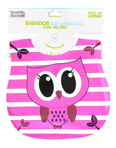 Babador Impermeável Infantil Bebê Turminha Animal Unik Baby