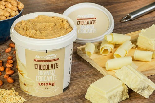 Imagem 2 de 4 de Kit 06 Potes Manicrem Pasta Amendoim Premium Gourmet 1,010kg
